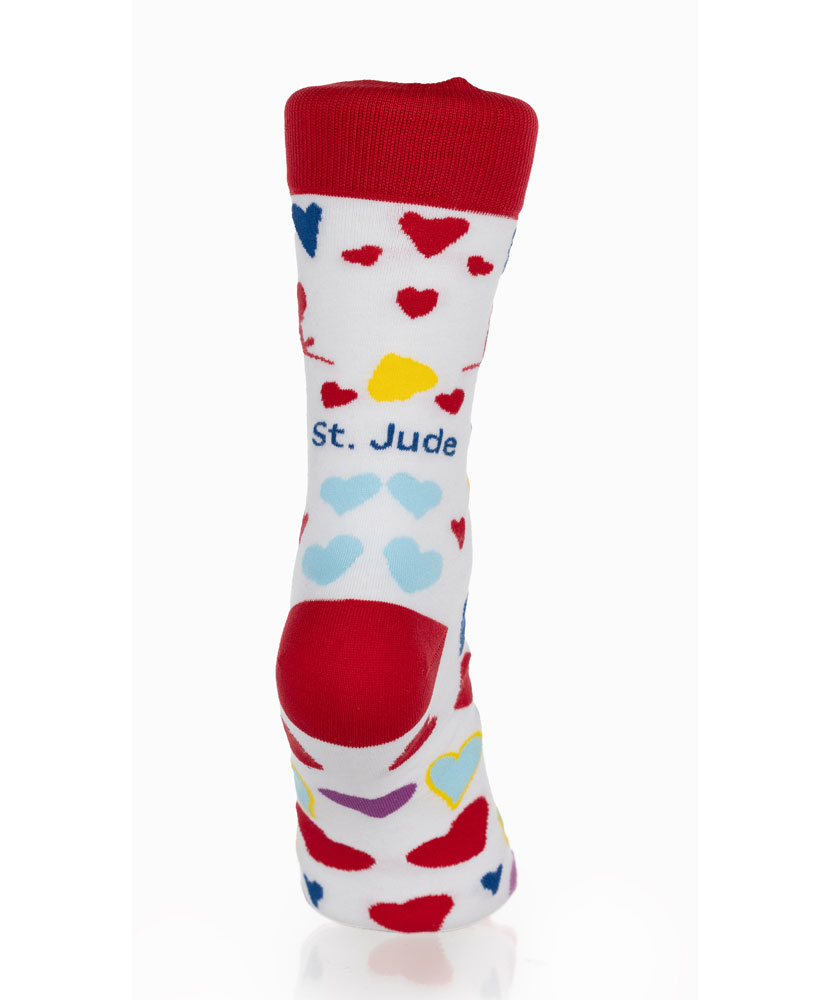 St. Jude Patient Art-Inspired Multi-Colored Heart Socks